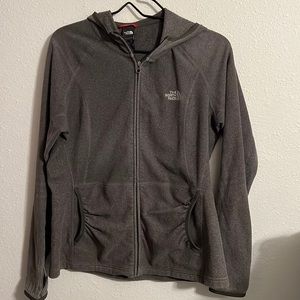 The North Face Gray Zip Up Hoodie Size L